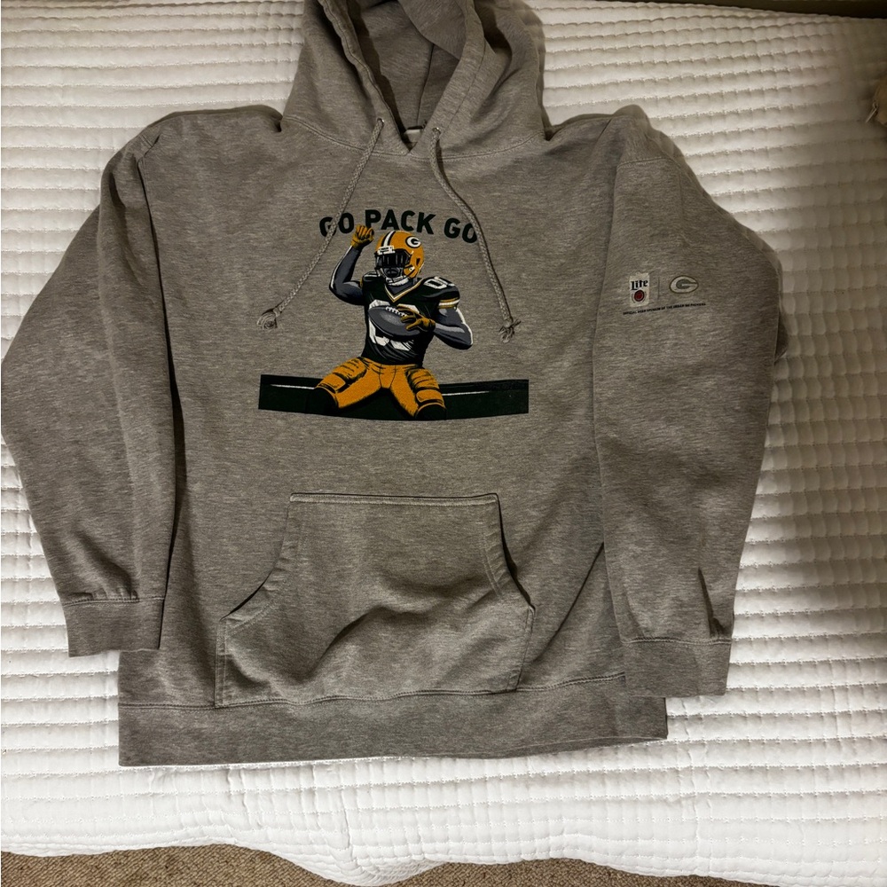 Gray Green Bay Packers “Go Pack Go” Hoodie
